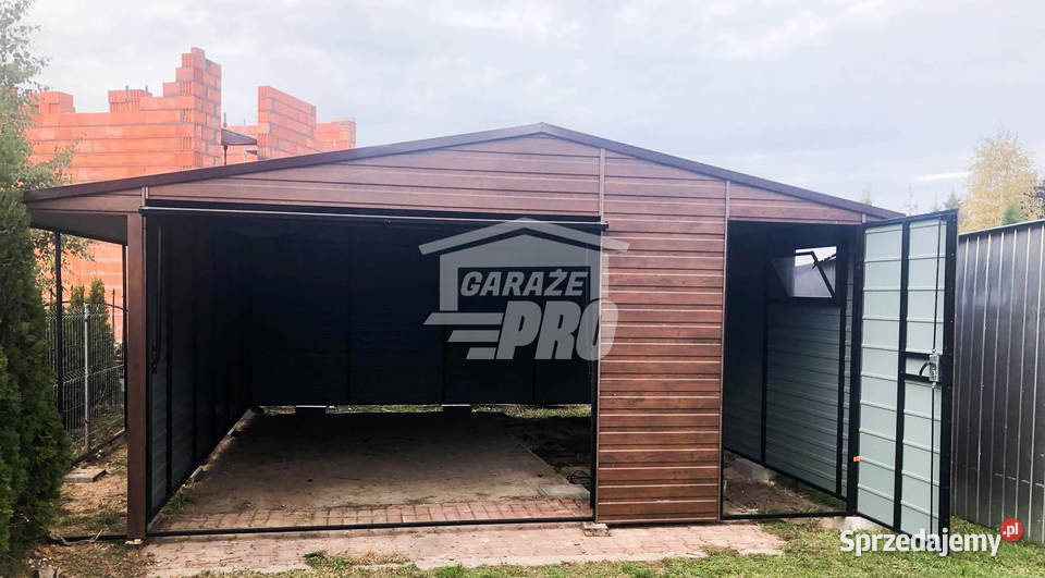 Garaż blaszany 5x5 Brama drzwi okno Niepołomice