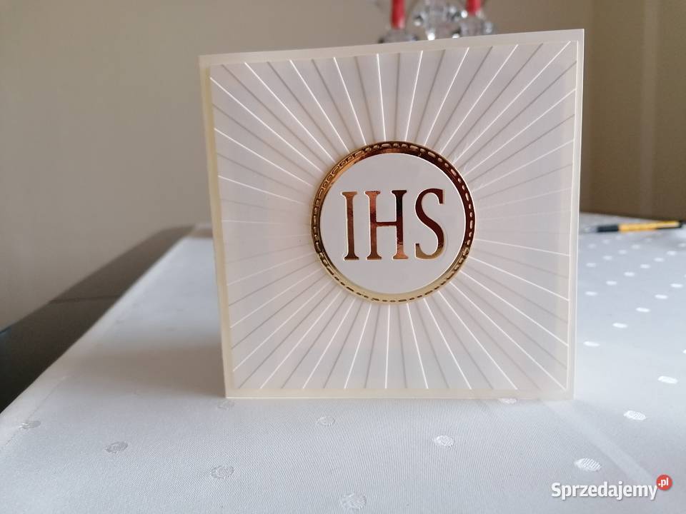 Kartka ręcznie wykonana komunia Strzebiń