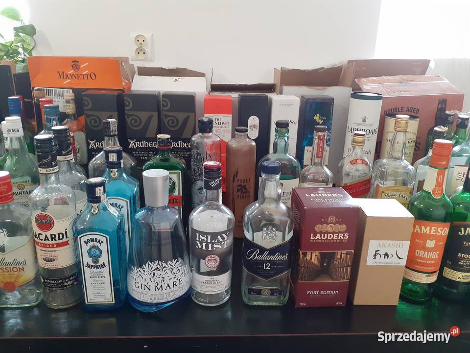 Butelki szklane Whisky Gin Wino Rum Liker Warszawa