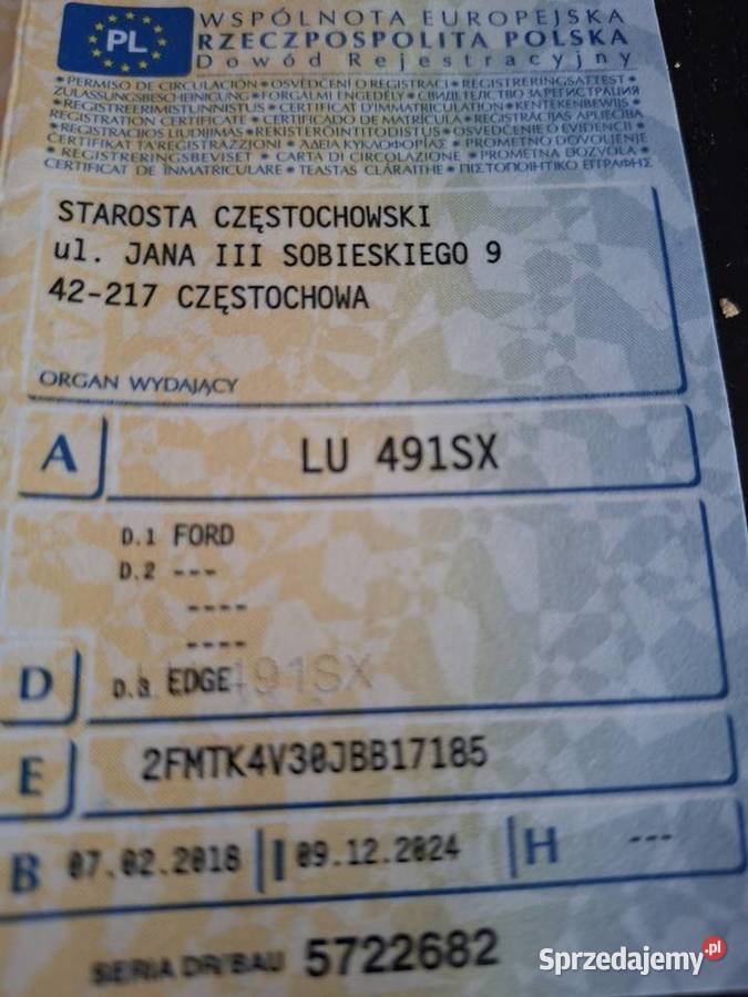 Ford EDGE światła do jazdy dziennej