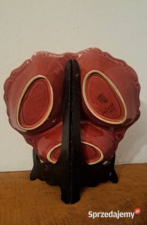 porcelanowa patera ręcznie malowana sygnowana Warszawa