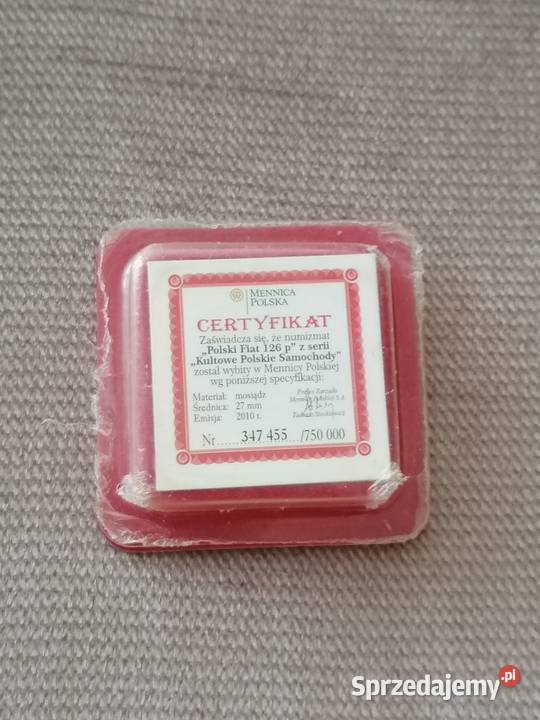 moneta okolicznościowa Polski Fiat 126 p Wrocław sprzedam