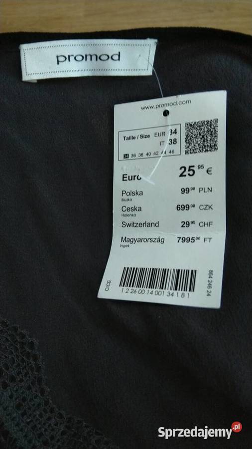 Nowa czarna bluzka koszulka z koronką luźna podkarpackie