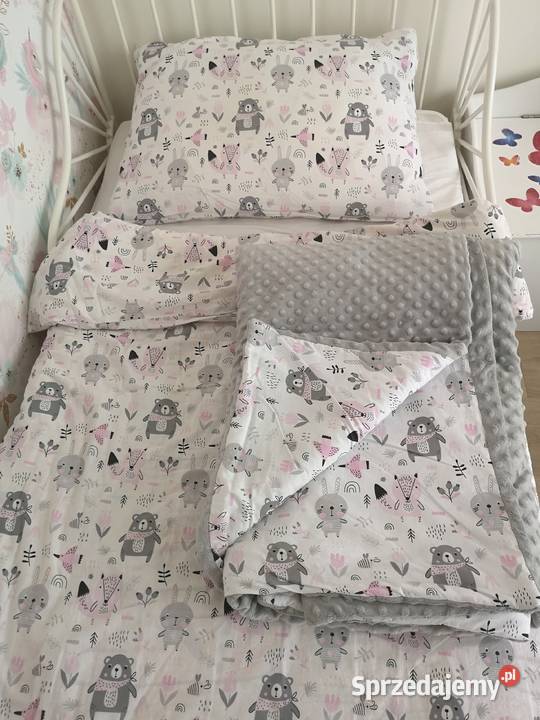 Komplet pościeli dziecięcej 3w1 dwustronny koc Otrębusy