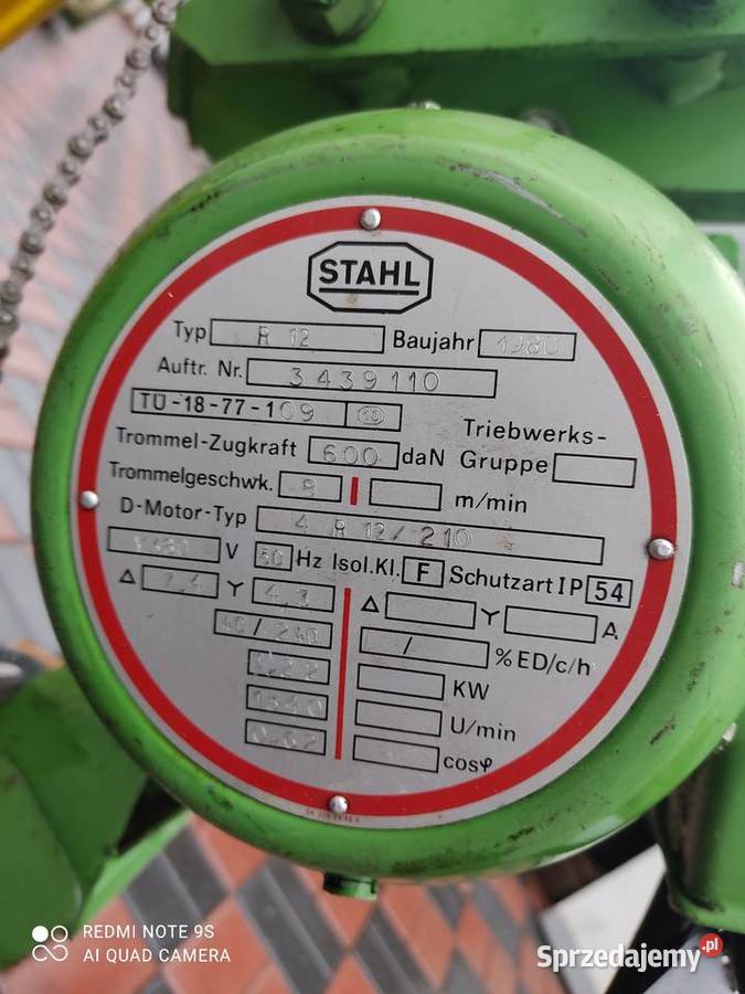 wciągarka łańcuchowa STAHL R12 1250 Nowy Tomyśl
