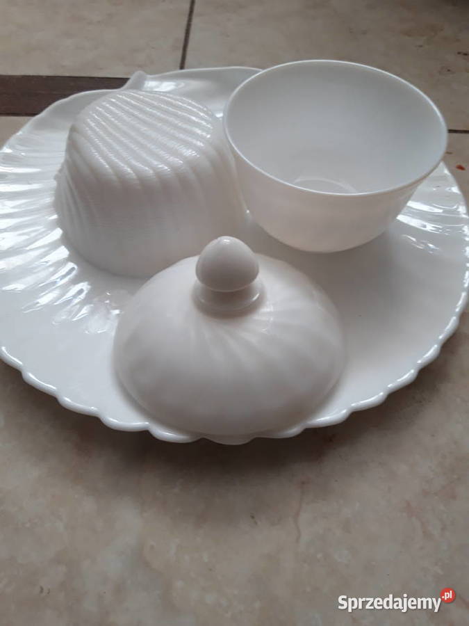 patera Luminarc miseczka filiżanki spodki biały