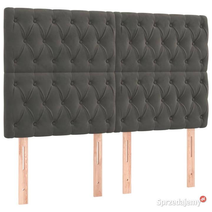 Zagłówek do łóżka z LED ciemnoszary 144x7x118128 Warszawa