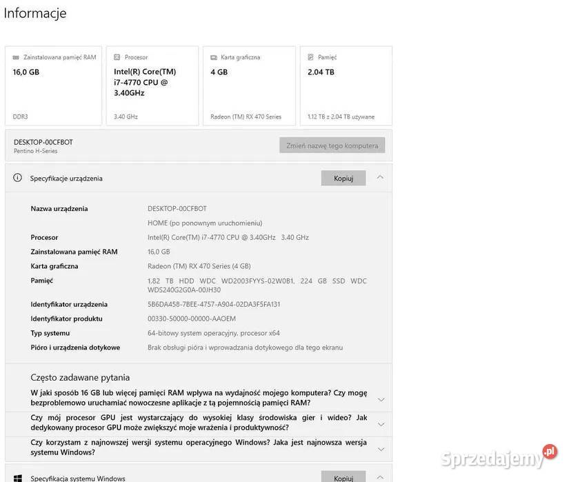 Komputer do gier Okazja na już Gry i multimedia Liczba rdzeni procesora 4 Poznań