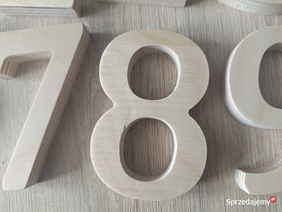 Drewniane cyfry 0 do 10 Kwidzyn