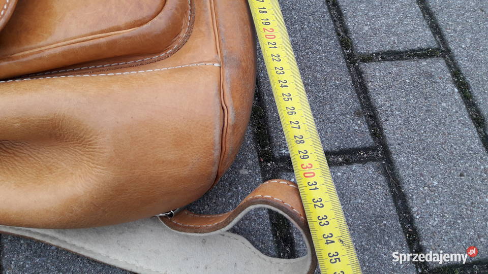 Stary plecak Vintage skóra PRL lata 60 70 ładny pomorskie Gdynia sprzedam