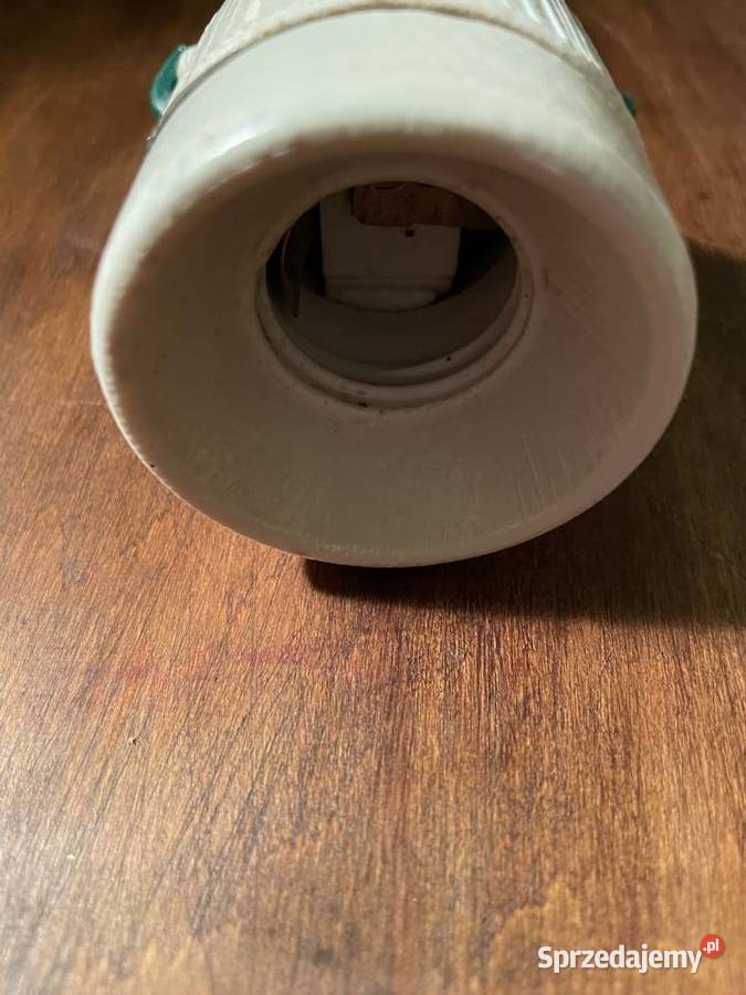Stara oprawka ceramiczna do powieszenia PRL Łódź