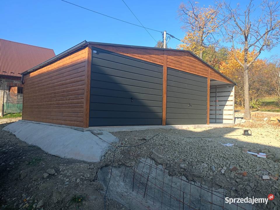 Garaż blaszany Premium 6x6 wiata garażowa