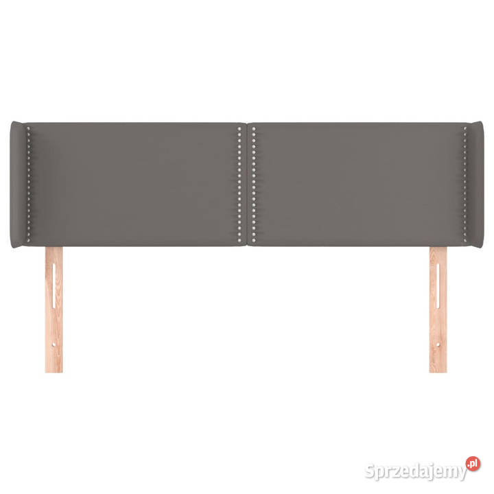 Zagłówek uszak szary 147x16x7888 sztuczna skóra Ramy i stelaże