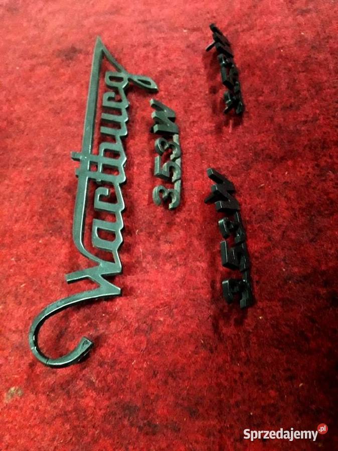Wartburg emblematy napisy znaczki plastik czarne Piotrków Trybunalski