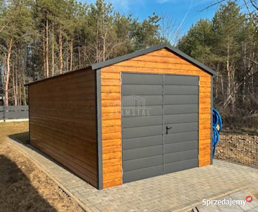 Garaż blaszany 4x6m Brama dwuskrzydłowa 24m2 zachodniopomorskie Stargard
