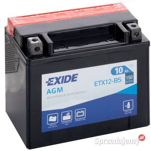 Akumulator motocyklowy EXIDE ETX12BS YTX12BS 12V Kalisz