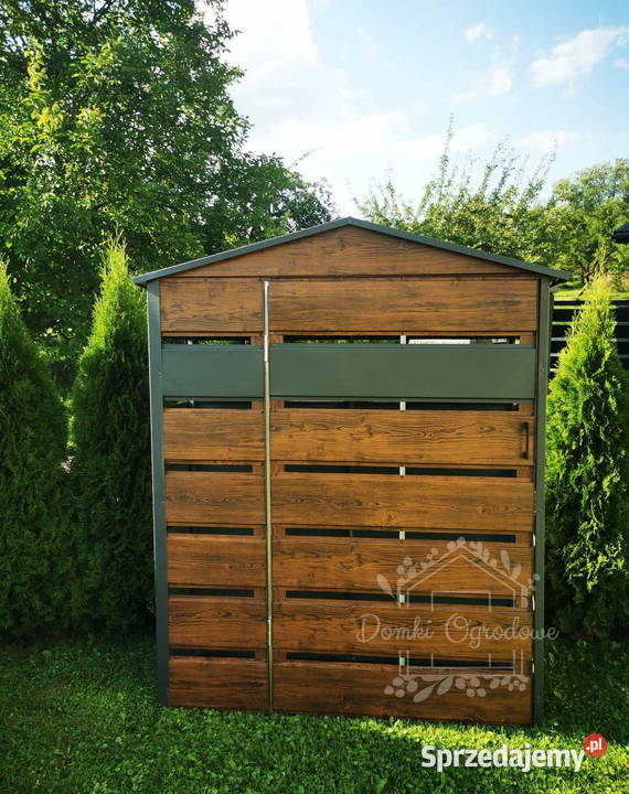 Wiata śmietnikowa dwuspad 13x05m antracyt z Leszno sprzedam