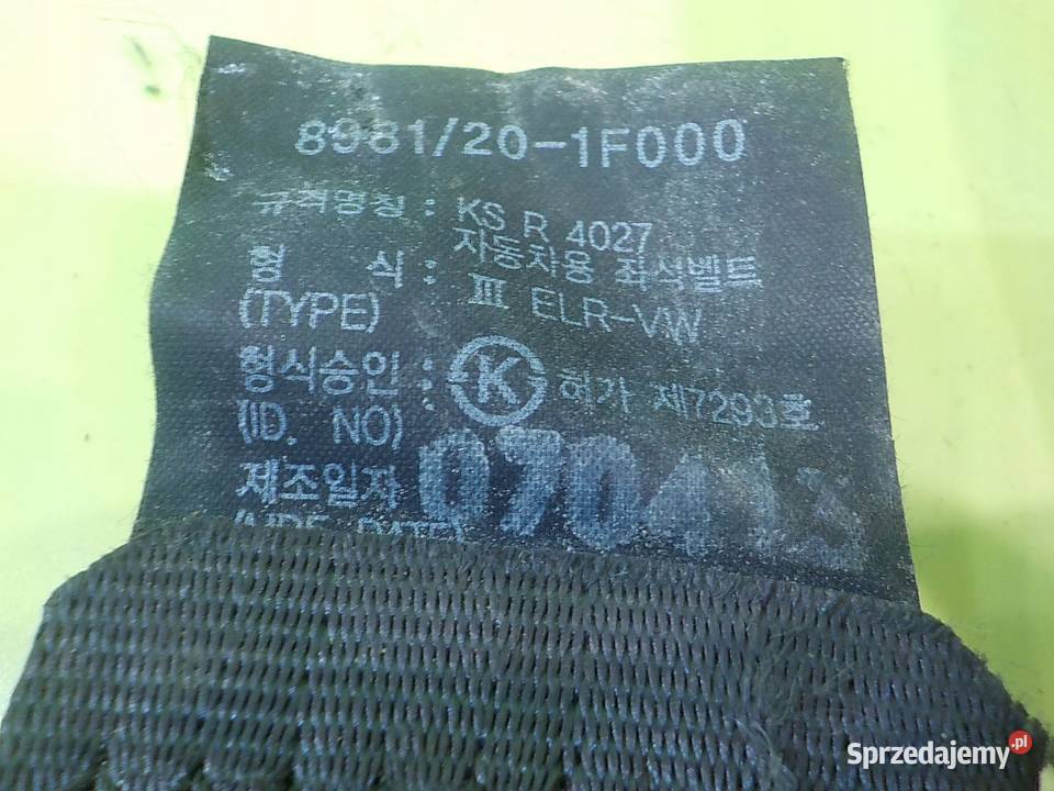 KIA SPORTAGE II 20 CRDI 08r pas bezpieczenstwa sprzedam