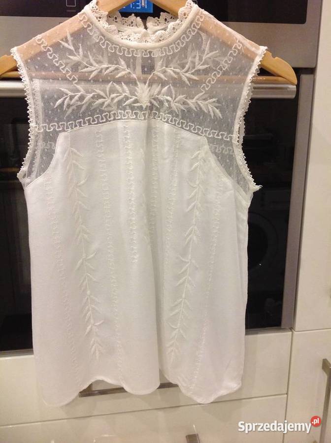 Biała Bluzka damska Besshka S z haftem Nowa Sól