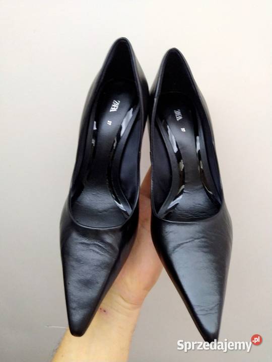 Mohito 37 czarne szpilki skórzane inna Kraków