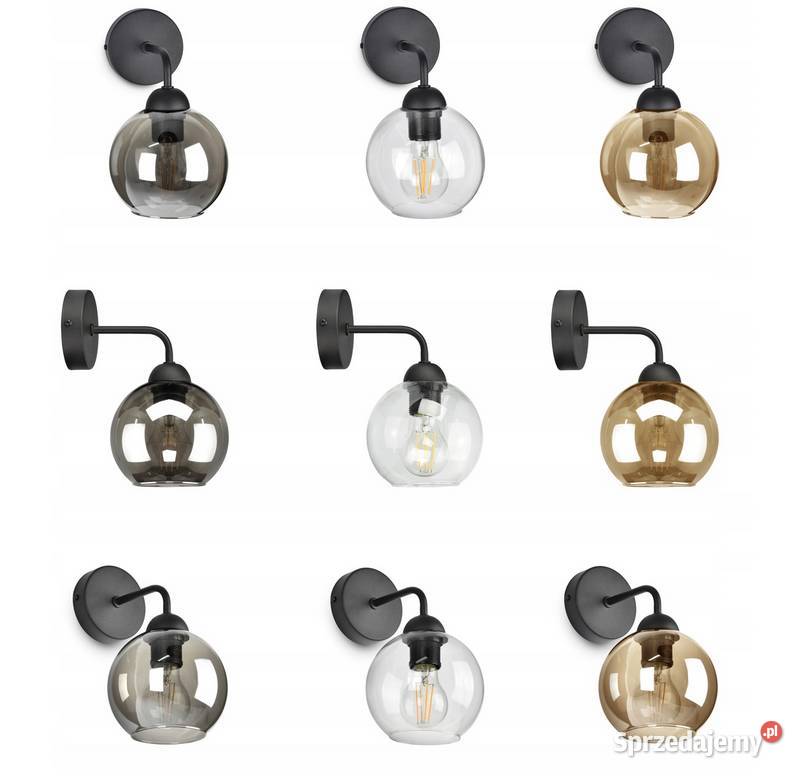 Szklana Lampa Ścienna Kinkiet LED KULA KULE Choroszcz sprzedam