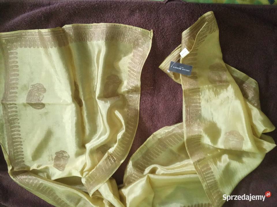 Przepiękny szal w kolorze miodowo złotym pomorskie Gdańsk