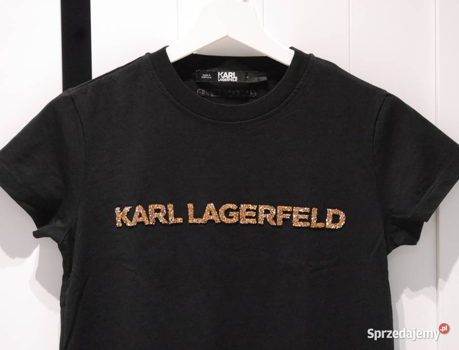 Karl Lagerfeld śliczna bluzka mieniące kamyczki krótki Wrocław sprzedam