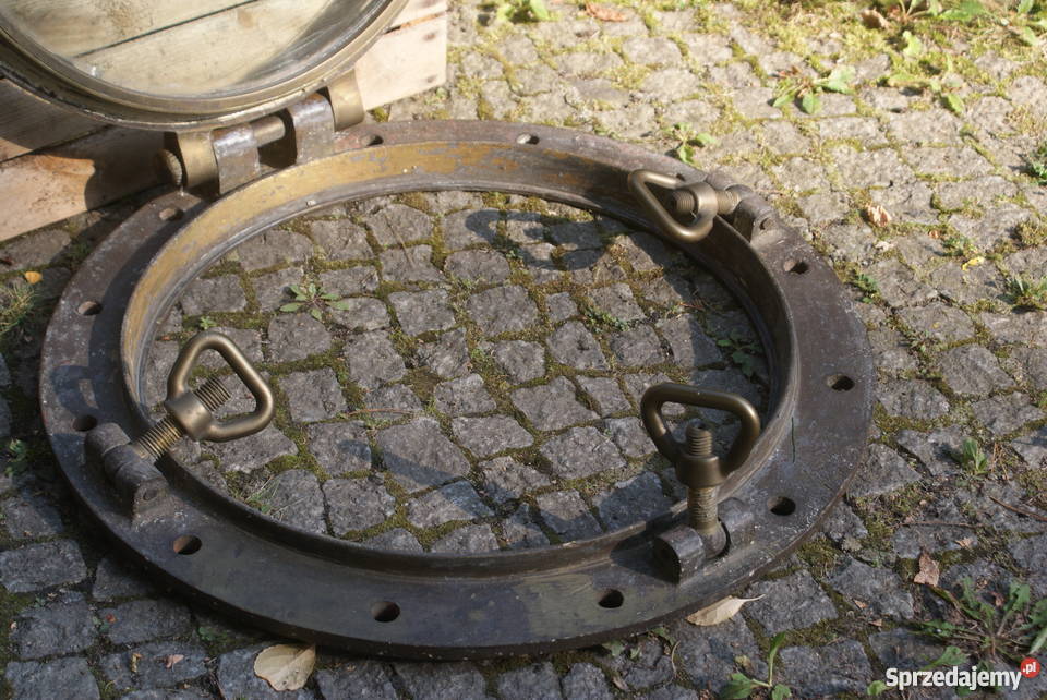 Duży oryginalny mosiężny bulaj średnica 62 Warszawa