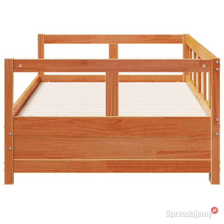 Łóżko dzienne bez materaca woskowy brąz sosnowe 56cm sprzedam