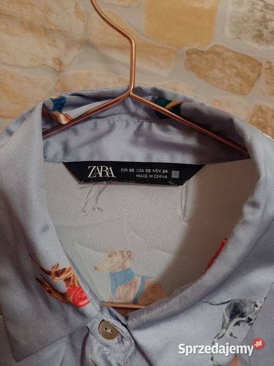 34XS ZARA Ekskluzywna koszula bluzka w psy z