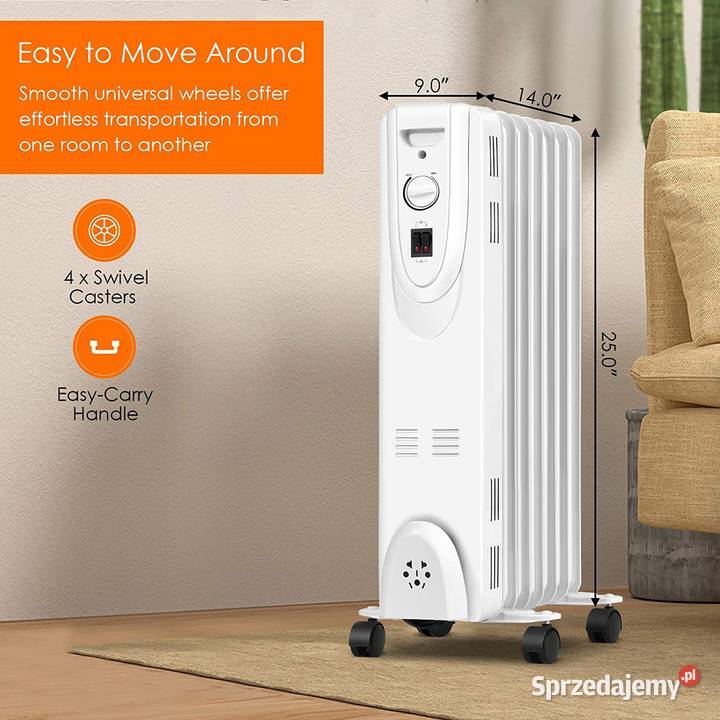 GRZEJNIK ELEKTRYCZNY OLEJOWY 1500 W Gaszowice