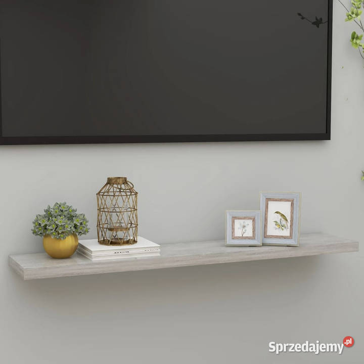 Półka ścienna szarość betonu 120 x 235 x 38 MDF
