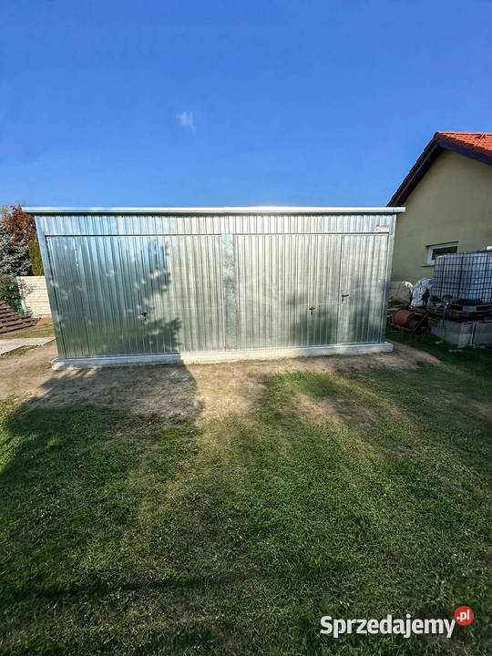 Garaż blaszany 6x6m 2x brama uchylna 2x okno Tychy sprzedam