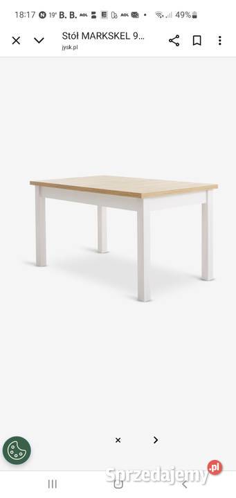 Stół jadalny rozkładany Jysk Markskel 90x150193