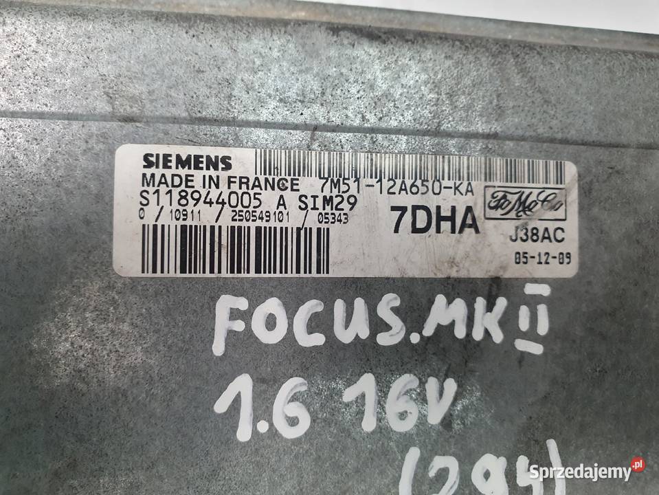 STEROWNIK SILNIKA Ford Focus II 16 16V Siemens Chełm