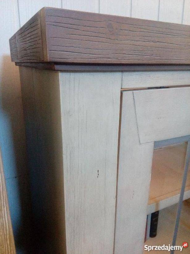 Elegancka witryna biblioteczka z szufladami led opolskie