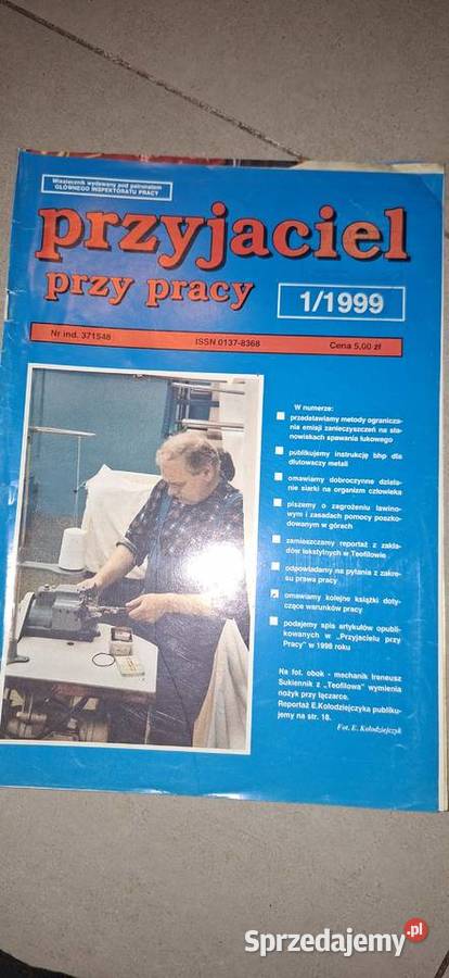 Przyjaciel Pracy 11999 kultowy BHP z końca XX Łęczyca