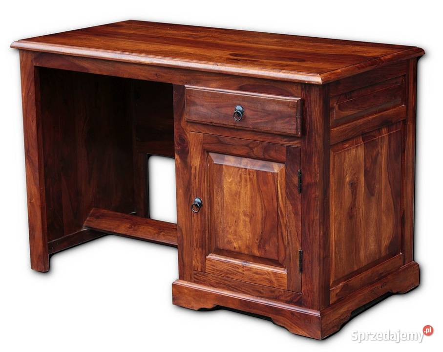 Małe kolonialne drewniane biurko