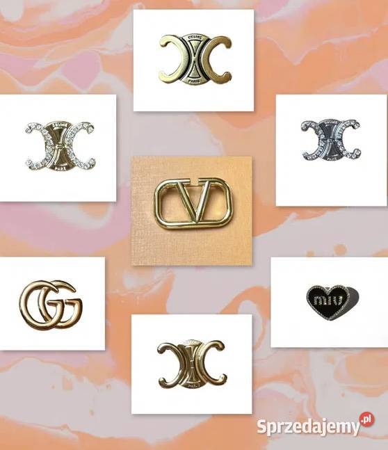 Broszka Yves Saint Laurent YSL złota