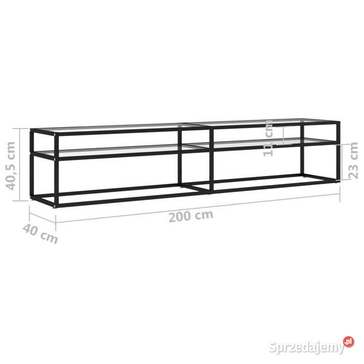 Szafka pod TV przezroczysta 200x40x405 hartowane Warszawa sprzedam