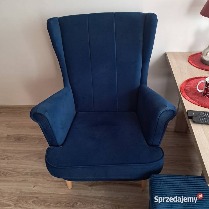 Sprzedam dwa fotele uszaki koloru granatowego Bydgoszcz