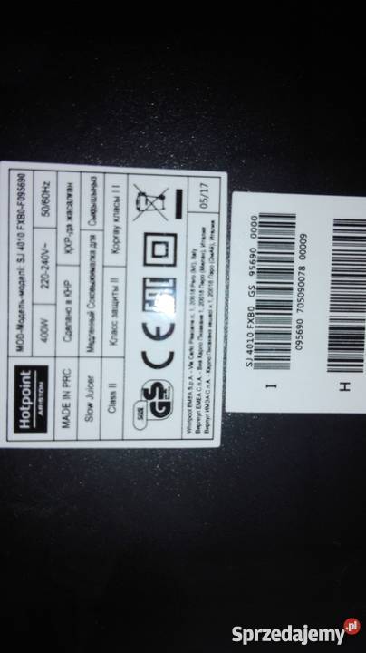 WYCISKARKA WOLNOOBROTOWA HOTPOINTARISTON sprzedam