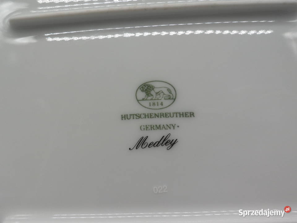 Porcelanowy talerz kwadratowy półmisek z Raszków