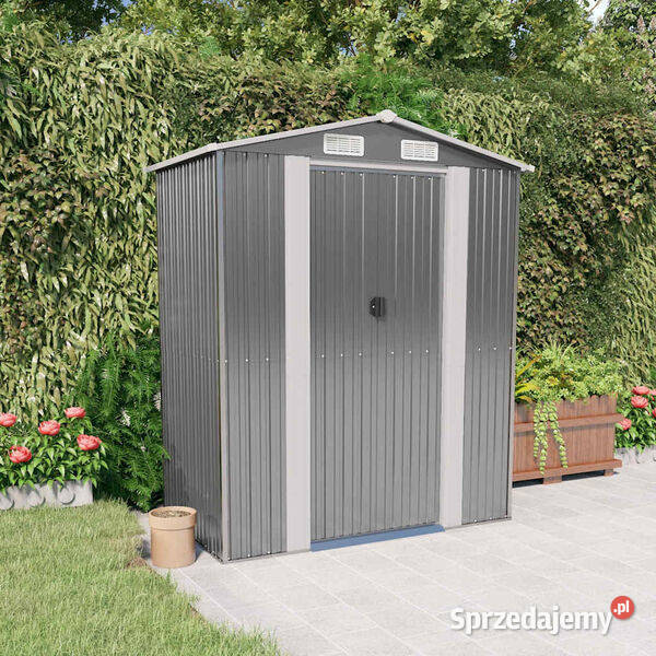 vidaXL Szopa ogrodowa jasnoszara 192x108x223