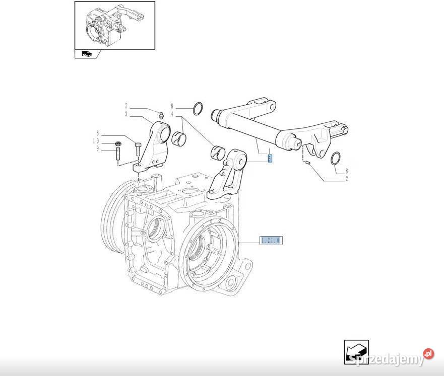 Podnośnik tylny 84309813 Case CVX 170 Pozostałe Wilkowo sprzedam