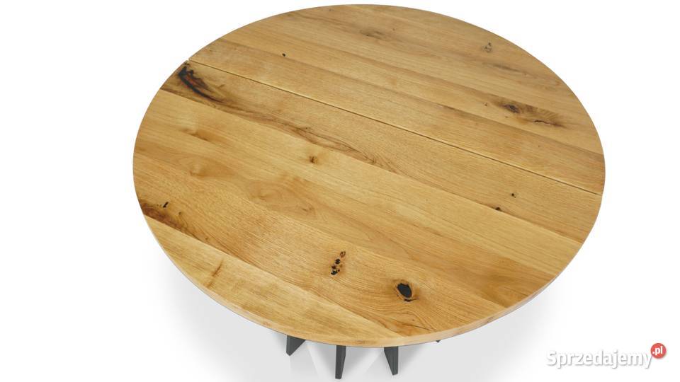 Stół Okrągły Lity Dąb sękaty Fi 90 Wanat Meble 90cm Gliwice