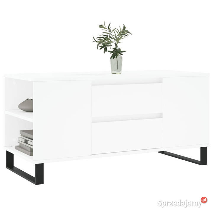 Stolik kawowy biały 102x445x50 materiał Stoły Warszawa