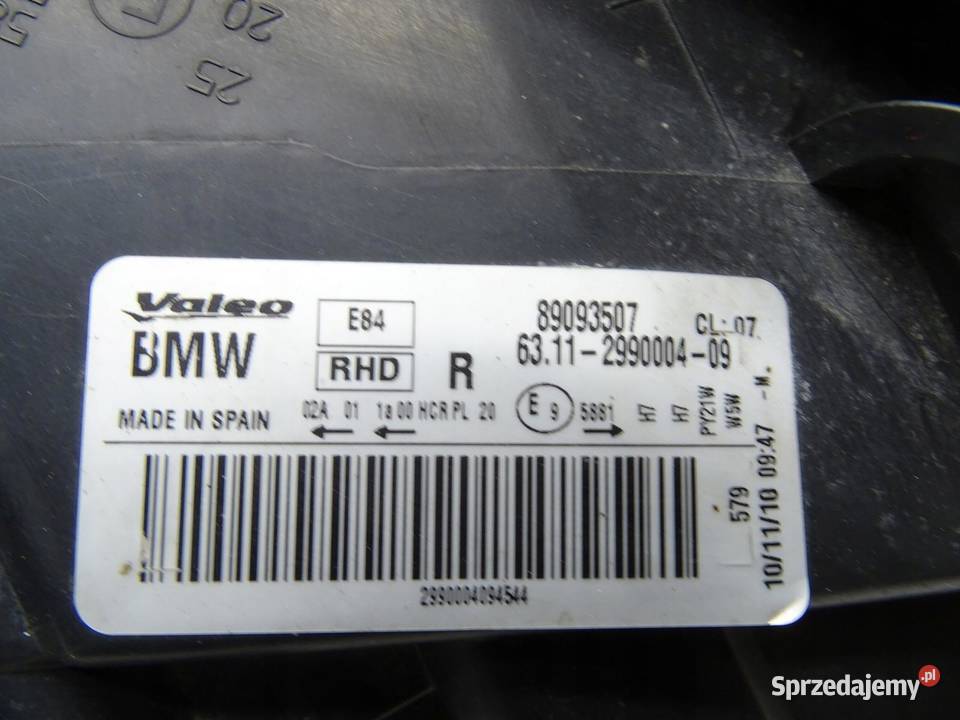 LAMPA REFLEKTOR PRAWA PRAWY PRZÓD PRZEDNIA BMW Lampy przednie