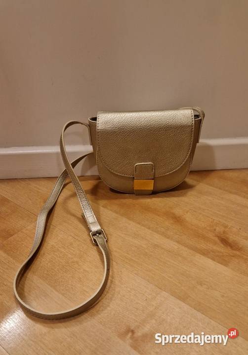 Wizytowa TOREBKA mała złota okrągła ecoskóra Lublin sprzedam