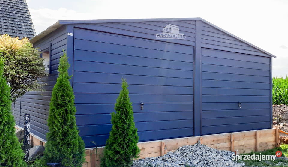 GARAŻ BLASZANY 6m x 6m DWUSPAD 2X BRAMA OKNO Łapanów sprzedam